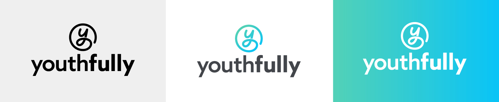Vertical logo variations of the Youthfully logo.